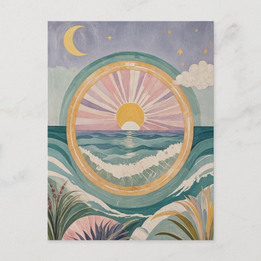 Tropical Celestial Shore Briefkaart (Voorkant)