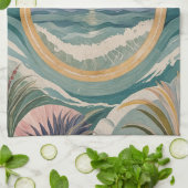 Tropical Celestial Shore Theedoek (Gevouwen)