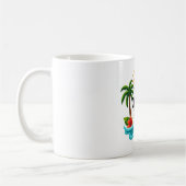 Tropical Chase the Sun Cartoon Summer Mug Koffiemok (Links)
