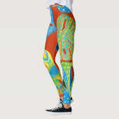 Tropical Chic: naadloos bladpatroon. Leggings (Links)