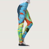 Tropical Chic: naadloos bladpatroon. Leggings (Rechts)