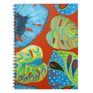 Tropical Chic: naadloos bladpatroon. Notitieboek