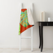 Tropical Chic: naadloos bladpatroon. Sherpa Deken (In situ)