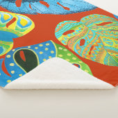 Tropical Chic: naadloos bladpatroon. Sherpa Deken (3/4)