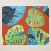 Tropical Chic: naadloos bladpatroon. Sherpa Deken (Voorkant (horizontaal))