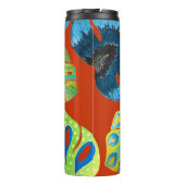 Tropical Chic: naadloos bladpatroon. Thermosbeker (Achterkant)