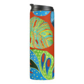 Tropical Chic: naadloos bladpatroon. Thermosbeker (Geroteerd rechts)