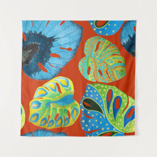 Tropical Chic: naadloos bladpatroon. Wandkleed