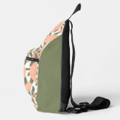 Tropical Chic Roze en Groen Gepersonaliseerd Sling Bag (Rechts)