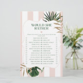 Tropical chic Zou ze liever bruids spel (Staand voorkant)