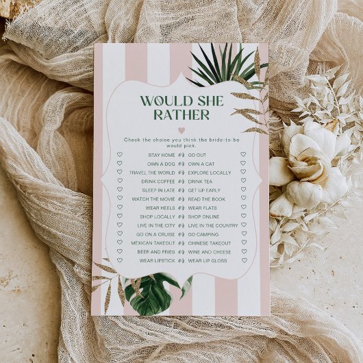 Tropical chic Zou ze liever bruids spel