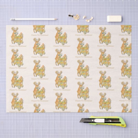 Tropical Chinoiserie Christmas Bar cart Tissuepapier (Craft)