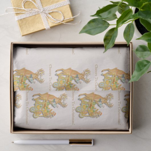 Tropical Chinoiserie Christmas Bar cart Tissuepapier (Geschenk)