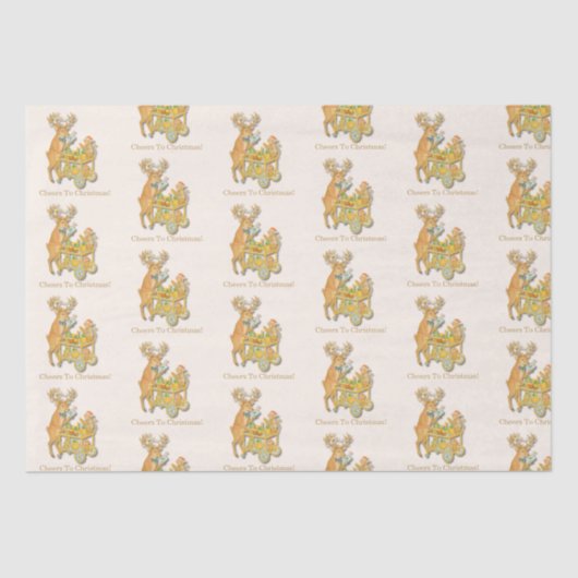 Tropical Chinoiserie Christmas Bar cart Tissuepapier (Voorkant)