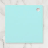 Tropical Christmas Beach Aqua Blue Gift Bedankjes Labels (Achterkant)