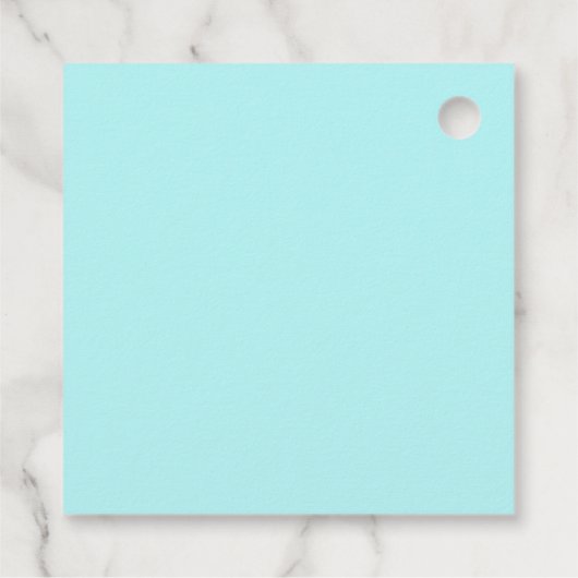 Tropical Christmas Beach Aqua Blue Gift Bedankjes Labels (Achterkant)