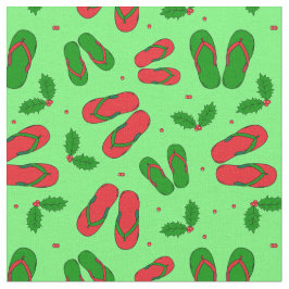 Tropical Christmas Beach Teenslippers en Holly Stof
