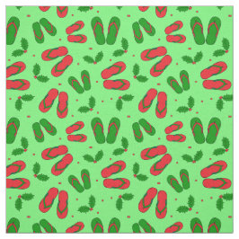 Tropical Christmas Beach Teenslippers en Holly Stof