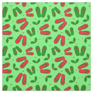 Tropical Christmas Beach Teenslippers en Holly Stof
