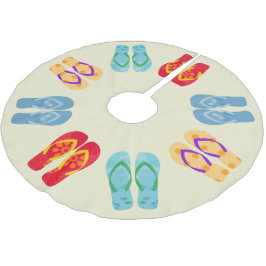 Tropical Christmas Beach Teenslippers Sandalen Kerstboom Rok