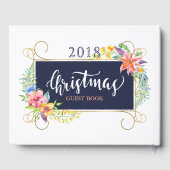 Tropical Christmas Bouquet & Goud Lijst Gastenboek (Achterkant)