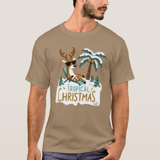 Tropical Christmas boy T-shirt (Voorkant)