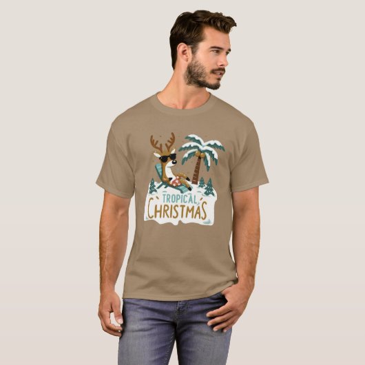 Tropical Christmas boy T-shirt (Voorkant volledig)