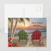 Tropical Christmas briefkaart (Voorkant / Achterkant)