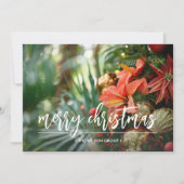 Tropical Christmas Business Logo Feestdagenkaart (Voorkant)