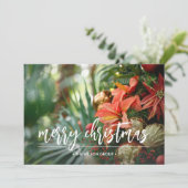 Tropical Christmas Business Logo Feestdagenkaart (Staand voorkant)