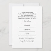Tropical Christmas Cocktail Party Invitation  Kaart (Achterkant)
