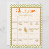 Tropical Christmas Find the Guest Bingo card Feestdagenkaart (Voorkant)