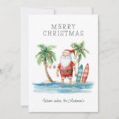 Tropical Christmas Flat Holiday Kaart (Voorkant)