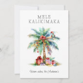 Tropical Christmas Flat Holiday Kaart (Voorkant)