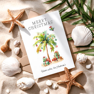 Tropical Christmas Flat Holiday Kaart