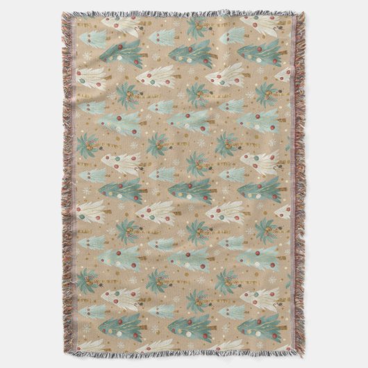 Tropical Christmas Fusion Festive Palm & Pine Tree Deken (Voorkant Verticaal)