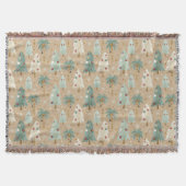 Tropical Christmas Fusion Festive Palm & Pine Tree Deken (Voorkant)