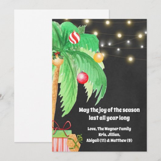 Tropical Christmas Kaart (Voorkant / Achterkant)