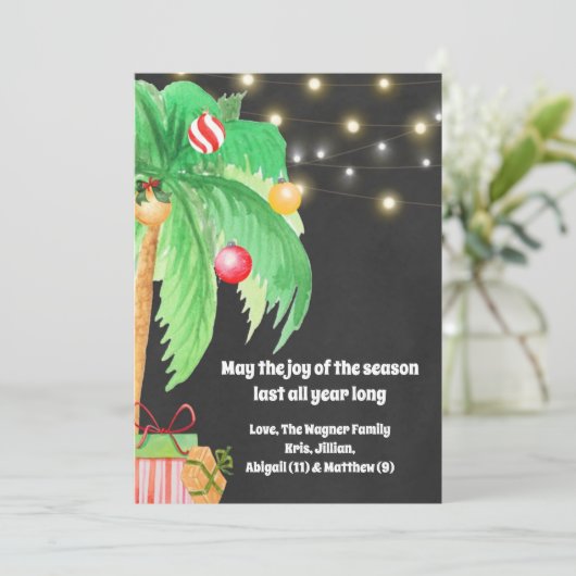 Tropical Christmas Kaart (Staand voorkant)