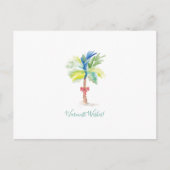 Tropical Christmas Kaart Palm Trees Briefkaart (Voorkant)
