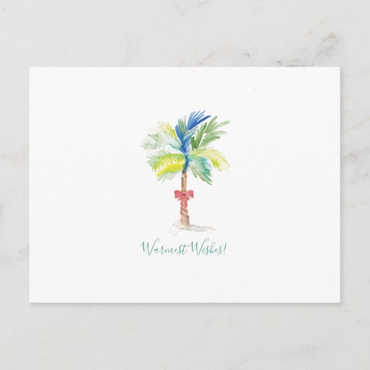 Tropical Christmas Kaart Palm Trees Briefkaart (Voorkant)