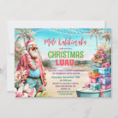 Tropical Christmas Luau uitnodiging (Voorkant)