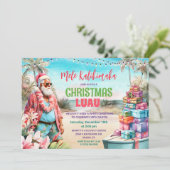 Tropical Christmas Luau uitnodiging (Staand voorkant)