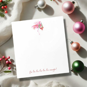 Tropical Christmas Notitieblokken Roze Flamingo