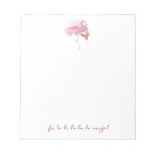 Tropical Christmas Notitieblokken Roze Flamingo (Voorkant)