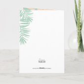 Tropical Christmas Palm Tree aangepaste foto gevou Feestdagen Kaart (Achterkant)