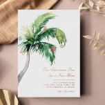 Tropical Christmas Palm Tropical Moving Roos Gold Folie Feestdagenkaart<br><div class="desc">Vier je nieuwe hoofdstuk met een twist op traditie! Onze aangepaste kerstvakantie bewegende aankondiging combineert de warmte van het seizoen prachtig met de allure van de tropen. Met een charmant ingerichte palmboom op een witte achtergrond, zal deze aankondiging zeker opvallen in de stapel vakantiepost. De elegante scripttypografie voegt een vleugje...</div>