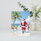Tropical Christmas Personalized Feestdagenkaart (Staand voorkant)