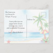 Tropical Christmas Personalized Feestdagenkaart (Achterkant)