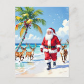Tropical Christmas Personalized Feestdagenkaart (Voorkant)
